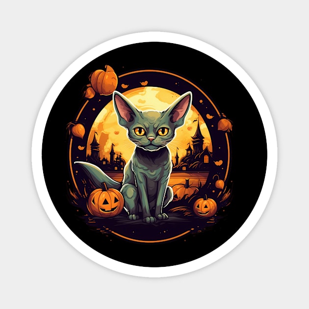 Devon Rex Cat Cat Halloween, Cat Lover Magnet by logiamerch
